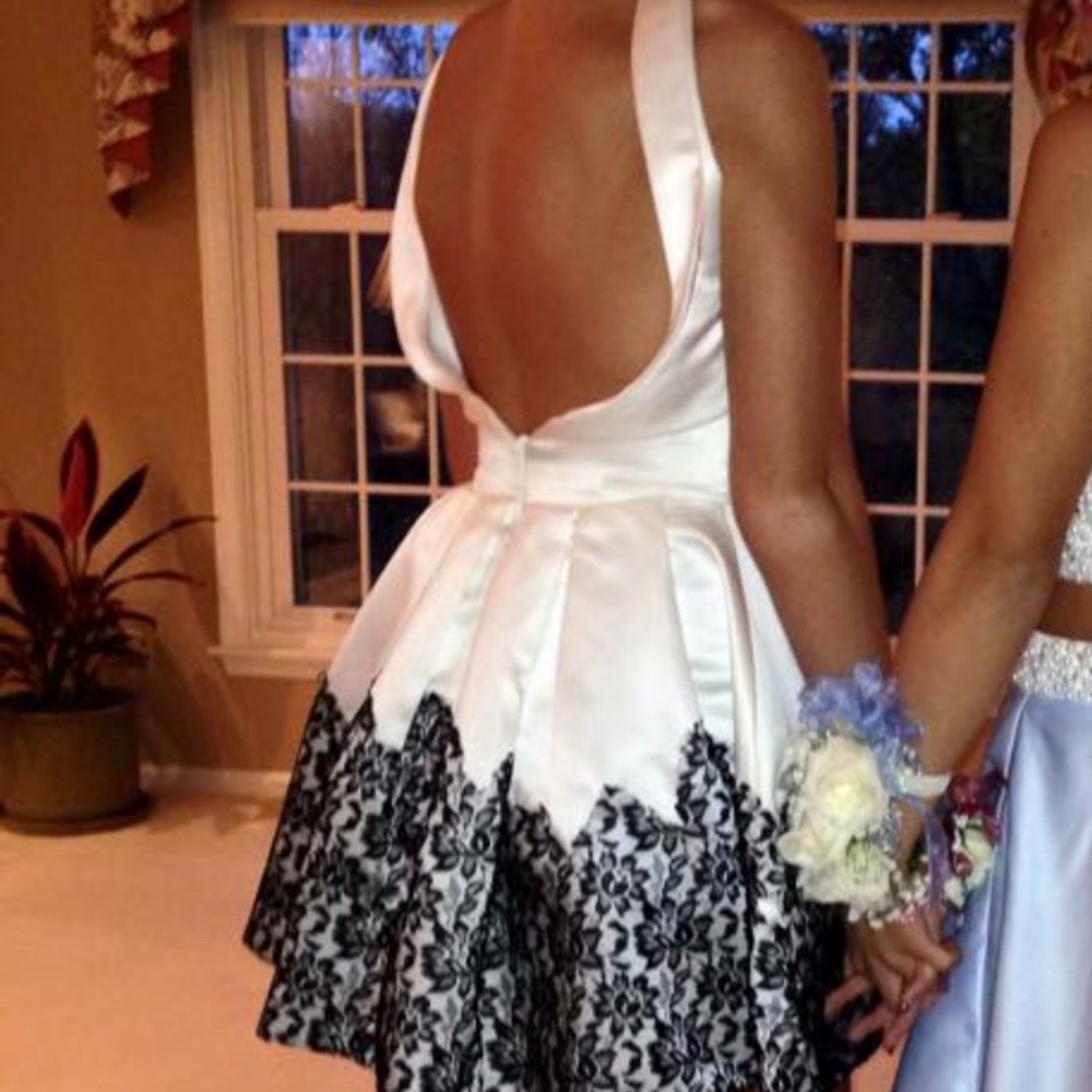 Backless homecoming dress